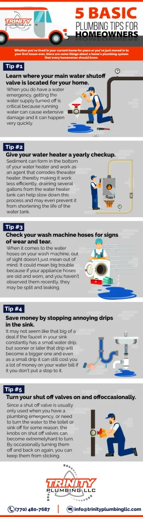 infographic 5 basic plumbing tips trinity plumbing llc