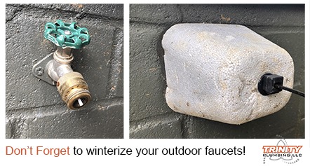 frozen pipe winterize outdoor faucets trinity plumbing