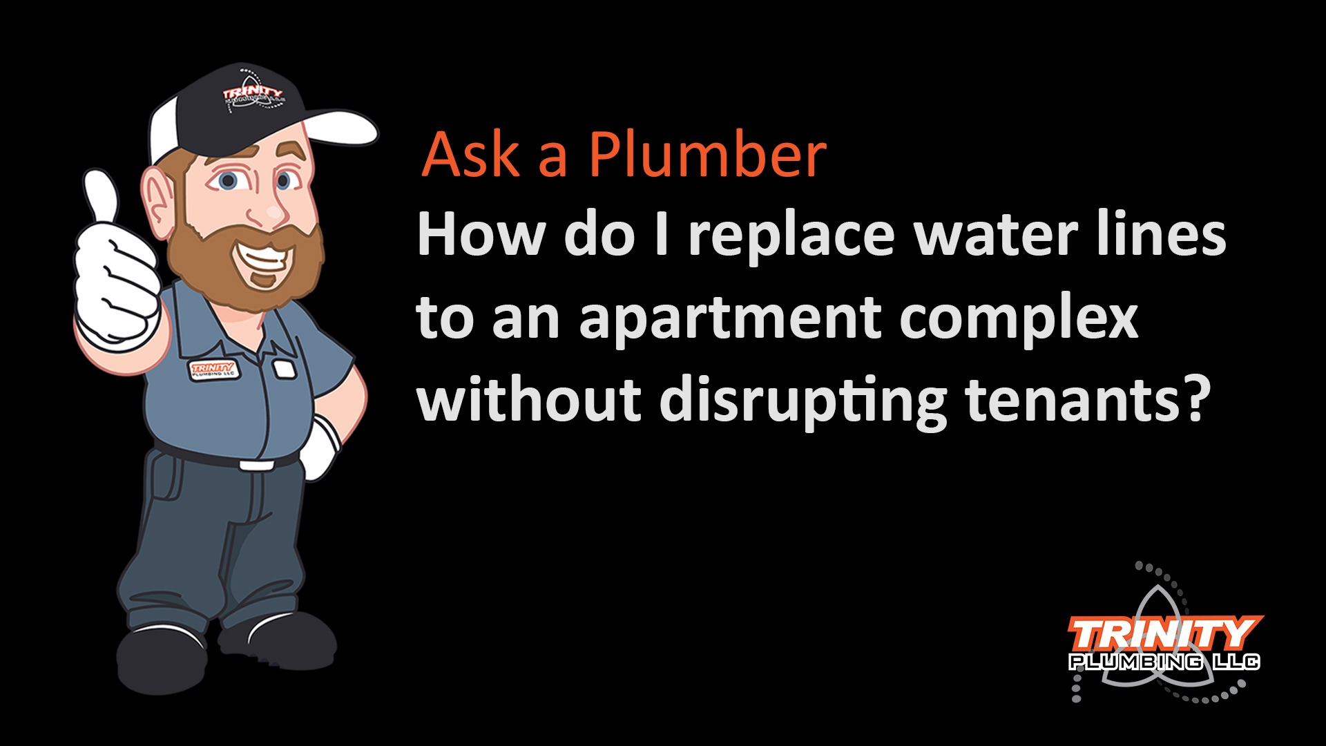 How to replace water line apartment complex commercial plumber