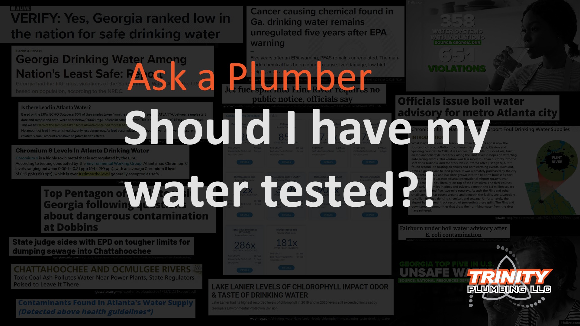 water testing - should i have water tested trinity plumbing